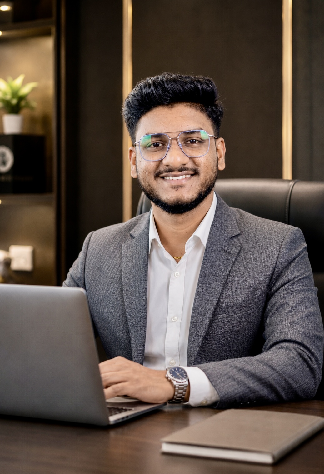 Portrait of Ashish Pandey, Founder of GrowthBowl
